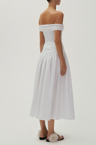 Cotton Tie Skirt | White