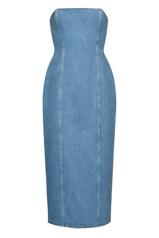 magda butrym denim dress Magda Butrym Denim Mini Dress - Women - Brown Dresses