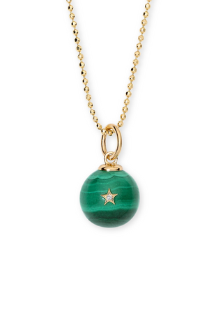 Morning Star Diamond Charm | Malachite