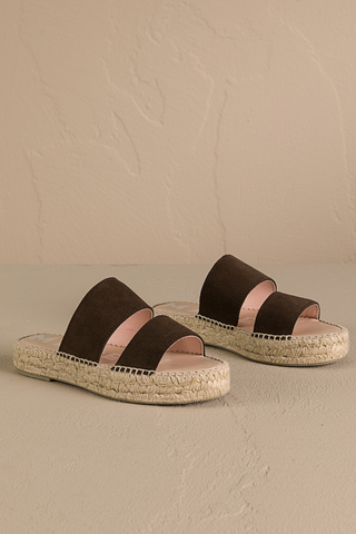 Double Sole 2 Bands Sandals | Cocoa