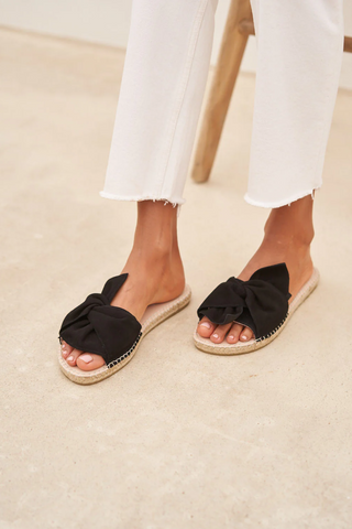 Sandals With Knot | Black