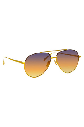 Marcelo Aviator Sunglasses | Yellow Gold