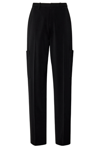 Matte Crepe Tapered Trouser | Black