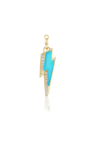 Mini Ziggy Bolt Pendant | Turquoise