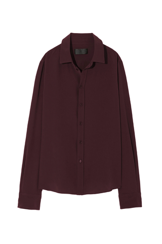 Gaia Slim Shirt | Oxblood