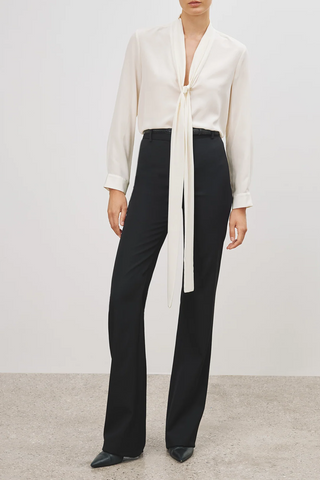 Angelique Tie Neck Blouse | Ivory