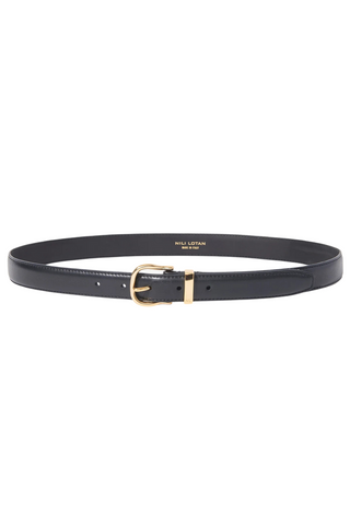 Louise Belt | Black w/ Shiny Brass Buckle