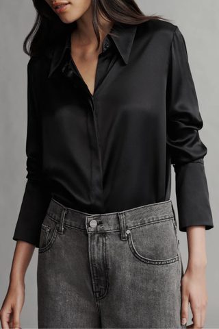 Object Of Affection Top With Sleeve Detail | Black