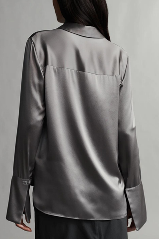 Object Of Affection Shirt With Sleeve Detail | Gunmetal