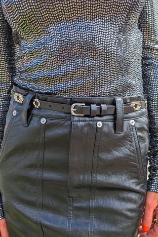 Odena Belt | Black/Silver