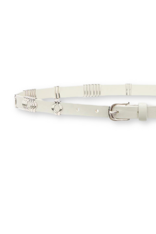 Odena Belt | Chalk/Silver