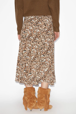 Olena Stretch Skirt | Ochre / Ecru