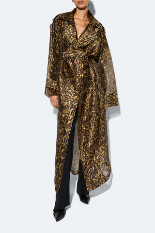 Organza Trench | Leopard