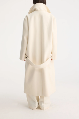 Oversized Double Breasted Coat | Off White