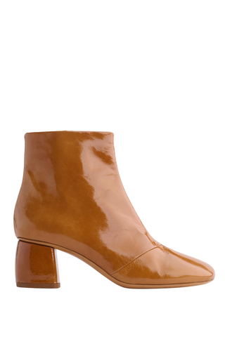 Patent Leather Ankle Boot | Noisette