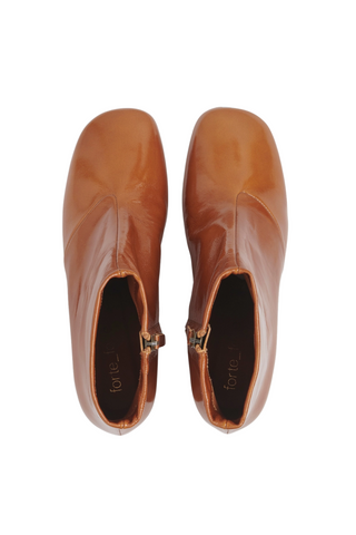 Patent Leather Ankle Boot | Noisette