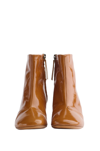 Patent Leather Ankle Boot | Noisette