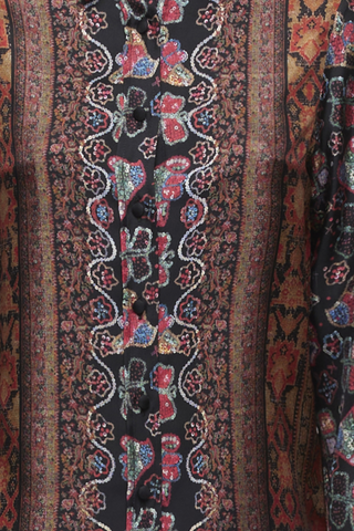 Silk Blouse | Mixed Textile Print