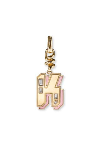 Pink Opal Nostalgia Letter Charm | K