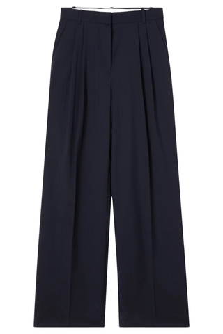 Pleated Trousers | Night Stripe