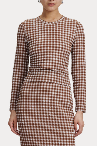 Satellite Top | Brown Check