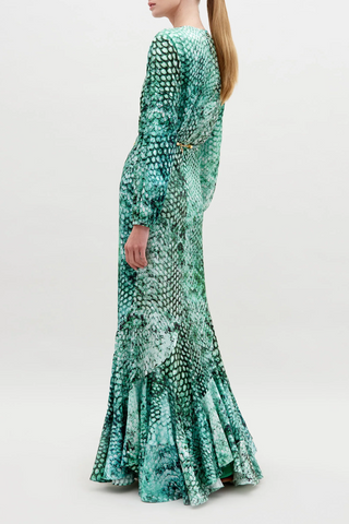 Remy Dress | Emerald Animal Print