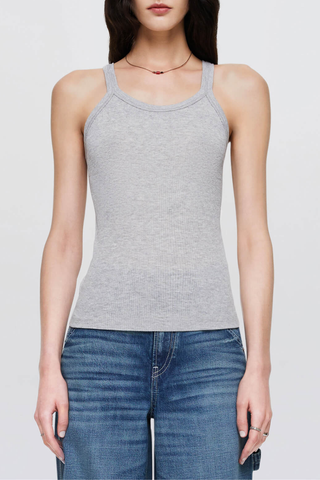 Ribbed Tank | Heather Grey