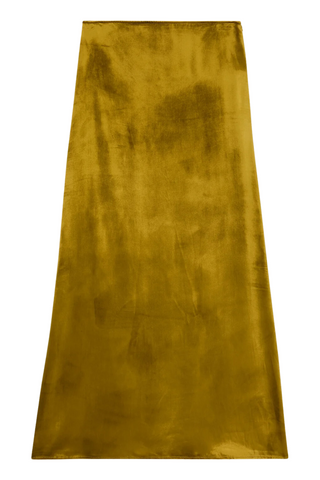 Silk-Blend Velvet Long Skirt | Gold