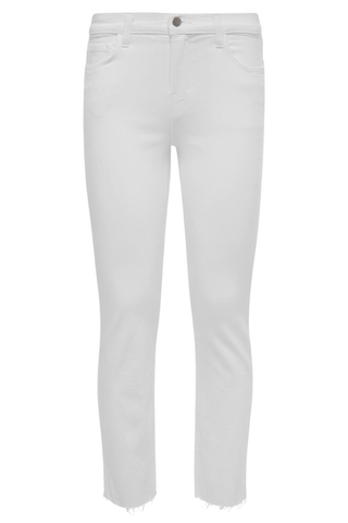 Sada Slim-Leg Cropped Jean | Blanc