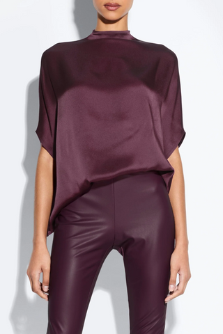 Satin Cape Tee | Mulberry