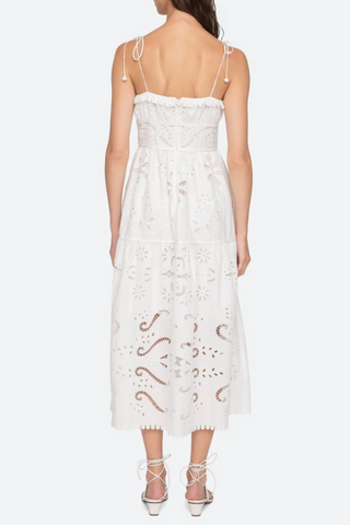 Liat Embroidery Dress | White