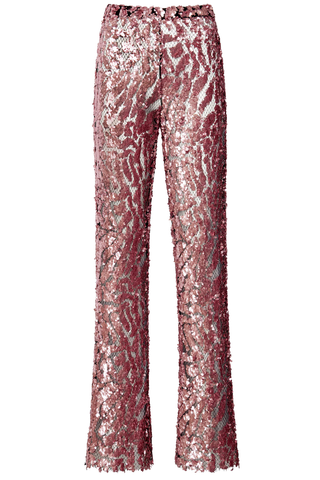 Sequin Flare Pant | Mauve