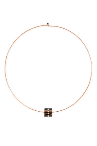 Short Bead with Diamonds | Smokey Quartz