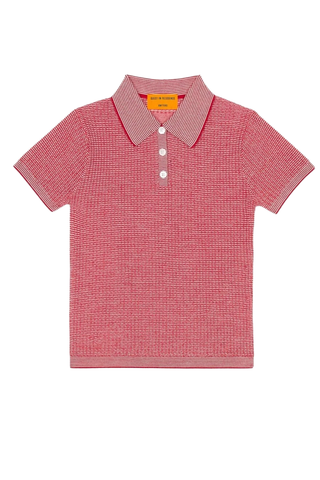 Shrunken Polo In Cashmere | True Red/Cream