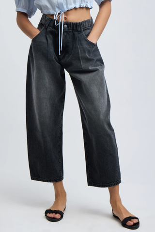 Silverlake Elastic Waist Jeans | Washed Charcoal