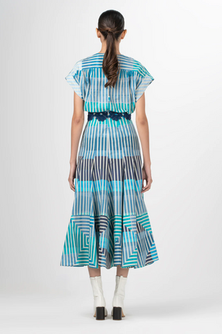 Adila Dress Infinite | Blue Stripe