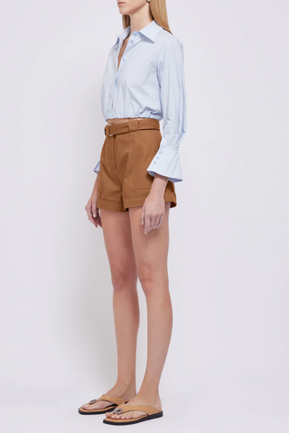 Lourie Belted Shorts | Hickory