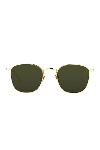 The Simon Square Sunglasses | Green/Yellow Gold