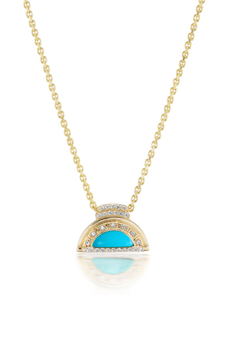 Alba Inlay Necklace | Turquoise