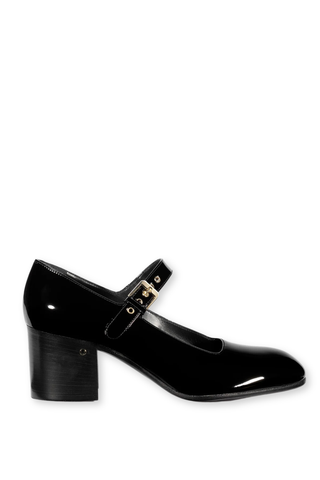 Tom Mary Jane Heel | Patent Black