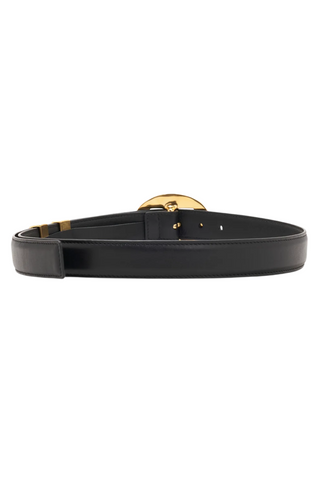 Vintage Brass Buckle Belt | Black
