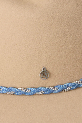 Virginie Denim Hatbraid Felt Fedora Hat | Beige Onyx