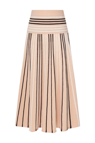 Natura Stripe Midi Skirt | Multi