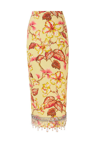 Matchmaker Diamante Skirt | Yellow Hibiscus