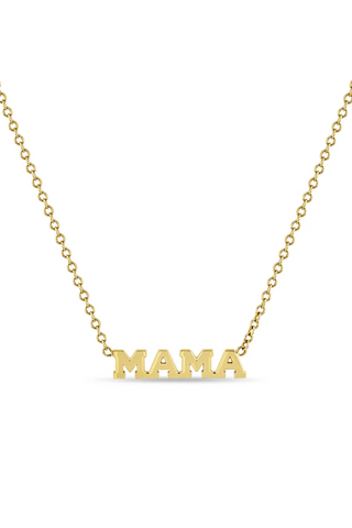 14K Itty Bitty Tiny "Mama" Necklace