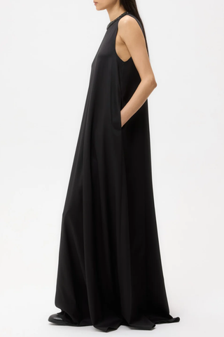 Capitol Dress With Crystal Collar | Black