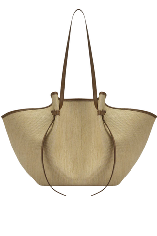 Large Mochi Raffia Handbag | Biscuit
