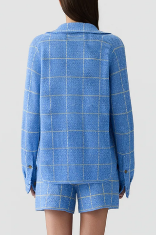 Dylan Plaid Shirt | Delft Blue / Butter