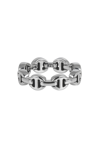 Dame Tri-Link Ring | .925 Sterling Silver