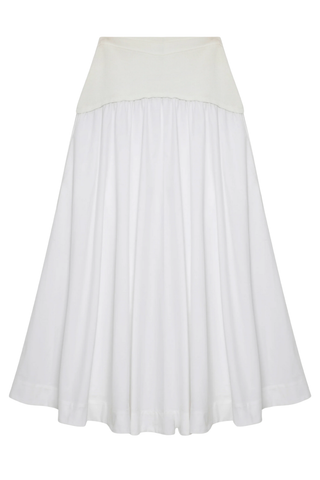 Ovie Midi Skirt | White